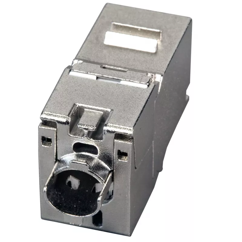 EFB Elektronik Keystone RJ45 Slimline Cat.6A Prateado STP PVP Component pack de 12 - Power over Ethernet - RJ-45