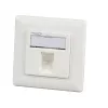EFB Elektronik Conjunto de moldura 1 porta RAL 9010 para todos os módulos Keystone INFRALAN - 1 porta