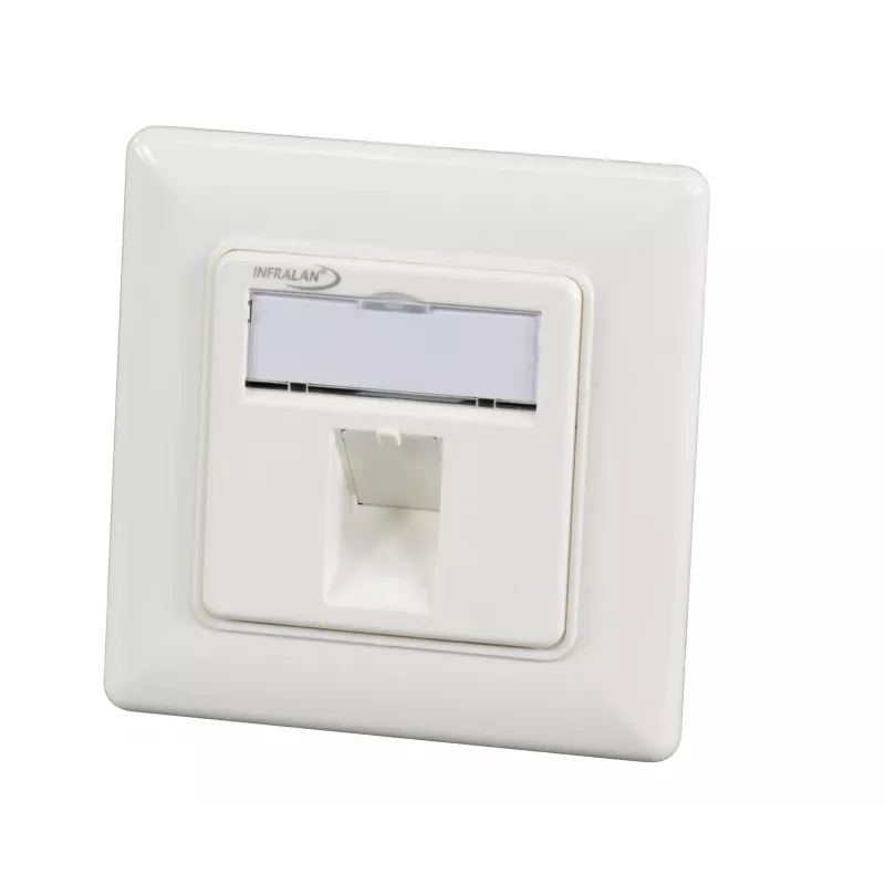 EFB Elektronik Conjunto de moldura 1 porta RAL 9010 para todos os módulos Keystone INFRALAN - 1 porta