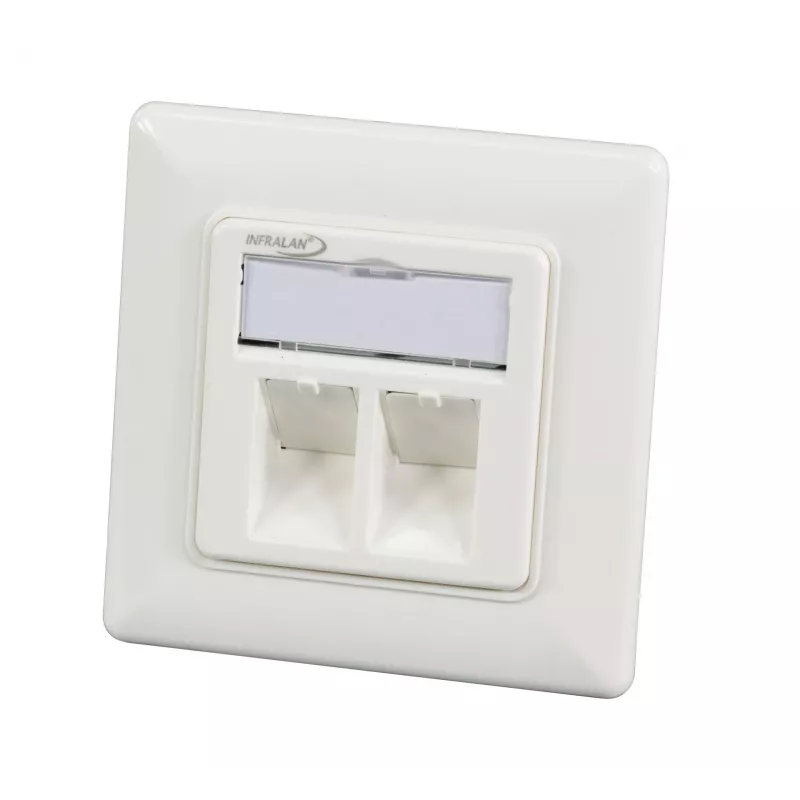 EFB Elektronik Conjunto de moldura 1 porta RAL 9010 para todos os módulos Keystone INFRALAN - 1 porta