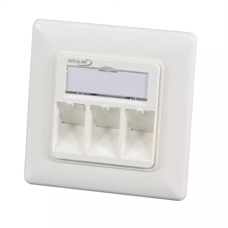 EFB Elektronik Conjunto de moldura 1 porta RAL 9010 para todos os módulos Keystone INFRALAN - 1 porta