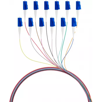 EFB Elektronik Conjunto de pigtails de fibra LC 9/125 OS2 12 cores 2m - Conjunto de cabo/adaptador - Singlemode ou Monomode