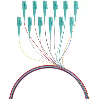 EFB Elektronik Conjunto de pigtails de fibra LC 50/125 OM3 12 cores 2m - Conjunto de cabo/adaptador - Multimode