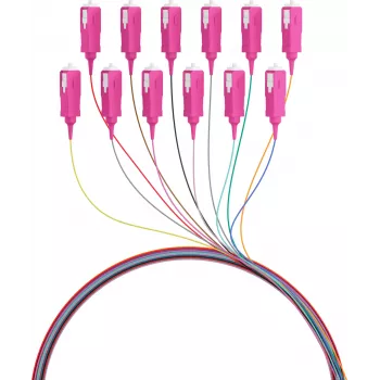 EFB Electronics Conjunto de pigtails de fibra SC 50/125 OM4 12 cores 2m - Conjunto de cabo/adaptador - Singlemode ou Multimode