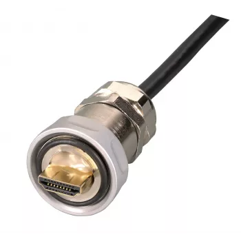 EFB Prensa-cabos IP67, M25, HDMI Type-A macho para HDMI Type-A macho, 1,0 m