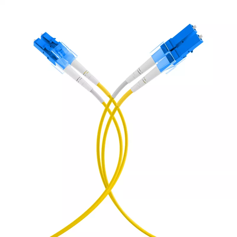 EFB Elektronik IPL-DF-LCULCU-2-1000 Cabo de fibra ótica, 10 m, OS2, LC/UPC para LC/UPC, duplex, LSZH, amarelo