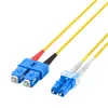 EFB Elektronik IPL-DF-LCUSCU-2-0050 Cabo de fibra ótica OS2 duplex LC/UPC para SC/UPC 0,5 m amarelo LSZH