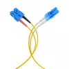 EFB Elektronik IPL-DF-LCUSCU-2-0200 Cabo de fibra ótica monomodo OS2 duplex, LC/UPC para SC/UPC, 2 m, amarelo, LSZH