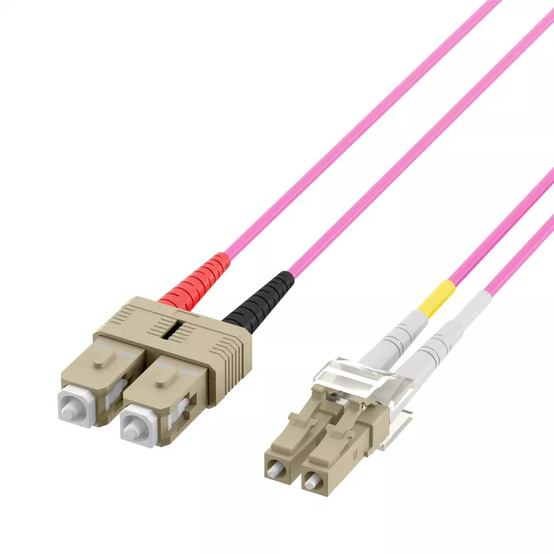 EFB Elektronik IPL-DF-LCUSCU-4-0300 Cabo de fibra ótica duplex OM4 LC/SC 3 m