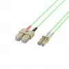 EFB Elektronik IPL-DR-LCUSCU-5-1000 Cabo de patch de fibra ótica, OM5, LC-SC, 10 m, LSZH, verde-limão