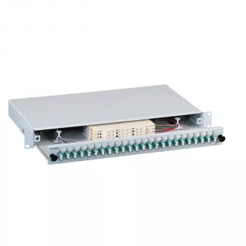 EFB Electronics Caixa de fusão extensível LC 12 pigtails Offset 6 acopladores OM3