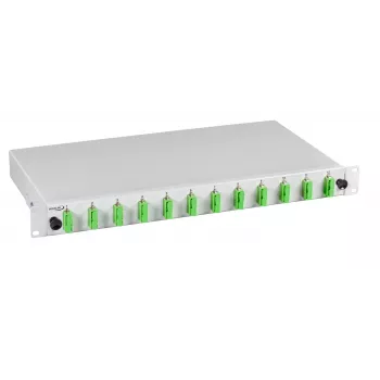 EFB Electronics Caixa de fusão extensível SC 24 pigtails Offset 12 acopladores OM3