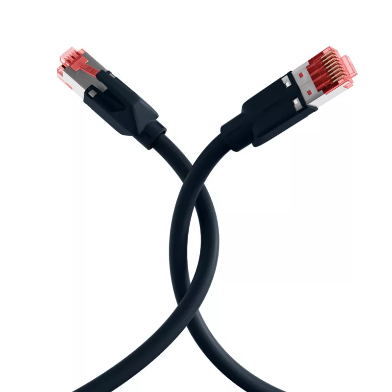 EFB-Elektronik Cabo de patch RJ45 Cat.6A S/FTP LSZH Draka UC900 TM21 preto 40m