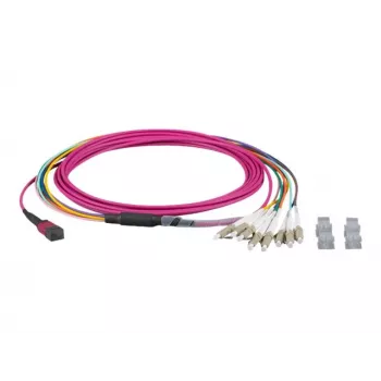 EFB-Elektronik Cabo de patch matricial MTP-F/LC 8 fibras OM4, LSZH, violeta Erika, 10m