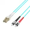 EFB Elektronik O0313.35 Cabo de patch de fibra ótica, OM3, 35 m, LC-ST, Duplex, LSZH, azul-piscina
