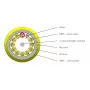 EFB Elektronik INFRALAN I-B(ZN)BH 2x12G 50/125 OM3 LSZH Aqua CPR-B2CA Cabo de fibra ótica interior de tubo solto, 24 fibras, multimodo