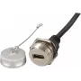 EFB-Elektronik Conector HDMI de montagem em painel IP67, M25, conector fêmea para macho, 1,0 m