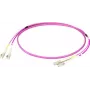 EFB Elektronik Jumper duplex LC-LC 50/125 µm OM4 LSZH Erika Violet Flat Twin 3x5mm 25m