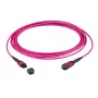 EFB Elektronik Cabo de rede MTP fêmea para MTP fêmea 12 fibras OM4, LSZH, violeta erika, tipo A, 5m