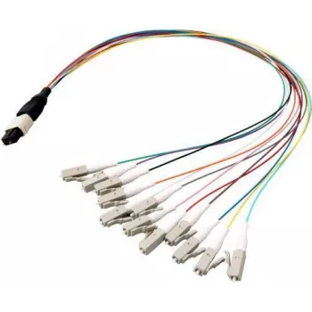 EFB Elektronik MTPM08LCOM3-0.4 Cabo fanout MTP para LC, OM3, LSZH, aqua, 0,4 m