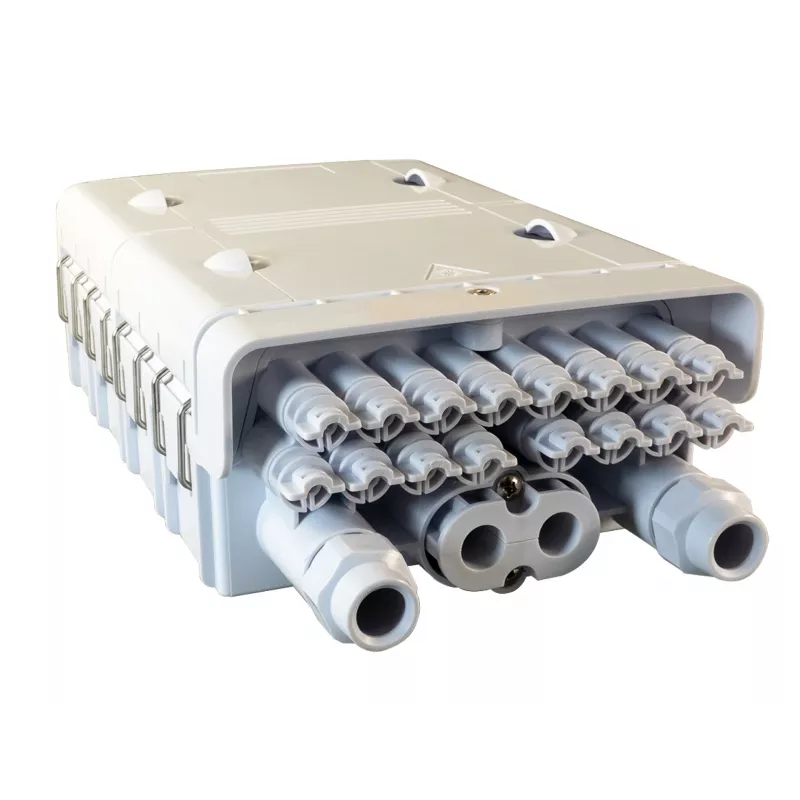 EFB Caixa de distribuição exterior FTTH IP65 para 96 fibras com cassetes de fusão e armazenamento de excesso de fibra (FTTH-BOX-OUT-6)