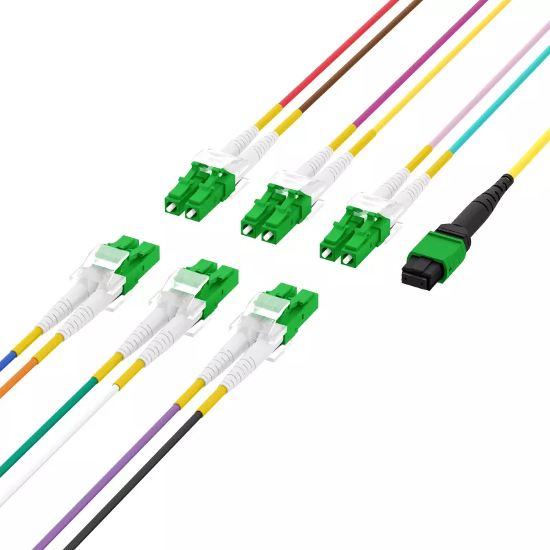 EFB Elektronik MTPF12LCAPC-3 3 m OS2 MTP 12x LC Cabo breakout de fibra ótica