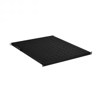 EFB Electronics Prateleira fixa 19 polegadas 0.5U, profundidade ajustável 550-650 mm, capacidade de carga 70 kg, RAL 9005 preto azeviche