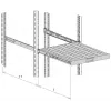 EFB-Elektronik Prateleira extraível 19 polegadas 1U, profundidade de instalação ajustável 950-1050 mm, capacidade de carga 30 kg, profundidade do armário 1200 mm, RAL 7035 cinzento-claro
