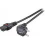 EFB Elektronik Cabo de alimentação CEE7/7 Angular 90° - C13 180° IEC Lock Preto 5,0 m