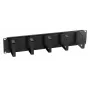 EFB Elektronik 699998NTS painel de gestão de cabos de 19 polegadas 2U, 5 suportes, aço, preto (RAL 9005)