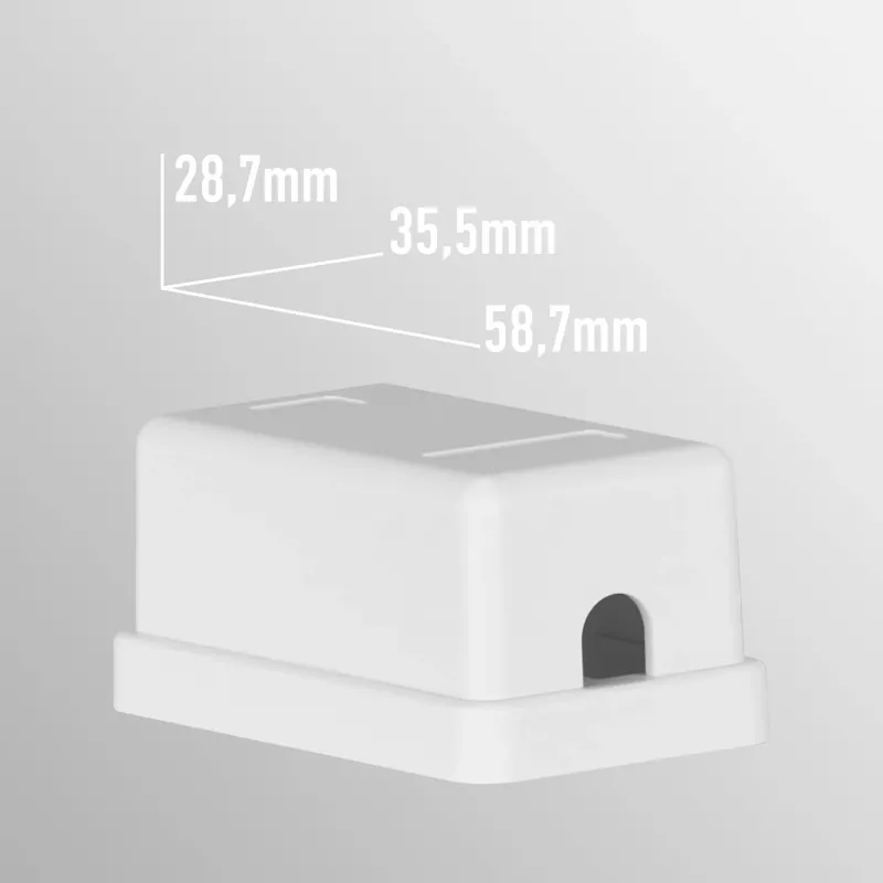 EFB Elektronik Conjunto de moldura 1 porta para módulos Keystone, DIN 49075, Branco puro (RAL 9010)