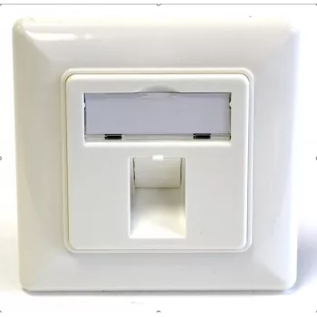 EFB Elektronik conjunto de moldura 1 porta para módulos keystone, DIN 49075, branco puro (RAL 9010)