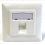 EFB Elektronik conjunto de moldura 1 porta para módulos keystone, DIN 49075, branco puro (RAL 9010)