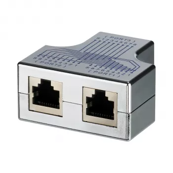 EFB Elektronik Adaptador T-Modular RJ45 conector fêmea/2x conector fêmea 1:1 blindado