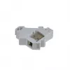EFB Elektronik suporte de módulo Keystone 1 porta, para calha DIN em caixas de distribuição, plástico, branco (RAL 9010)