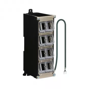 EFB Elektronik caixa de distribuição Keystone 8 portas para calha DIN e montagem na parede, plástico, cinzento-claro
