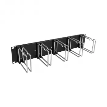 EFB painel de gestão de cabos 19 inch 2U, 5 suportes metálicos duplos 110 mm, painel frontal RAL9005 (699983TS.2)