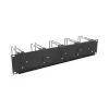 EFB painel de gestão de cabos 19 inch 2U, 5 suportes metálicos duplos 110 mm, painel frontal RAL9005 (699983TS.2)