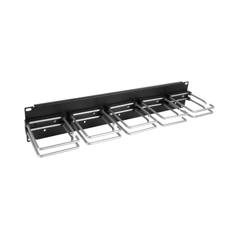 EFB painel de gestão de cabos 19 inch 2U, 5 suportes metálicos duplos 110 mm, painel frontal RAL9005 (699983TS.2)
