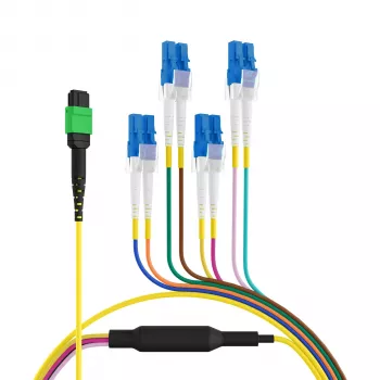 EFB ELEKTRONIK cabo trunk MPO-PLUS/APC(F)-LC OS2 8 fibras tipo B LSZH amarelo 5m