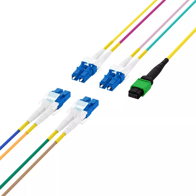 EFB ELEKTRONIK cabo trunk MPO-PLUS/APC(F)-LC OS2 8 fibras tipo B LSZH amarelo 5m