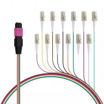 EFB ELEKTRONIK cabo fanout MPO-PLUS(M)-LC OM4 12 fibras tipo B LSZH violeta erika 0,4 m
