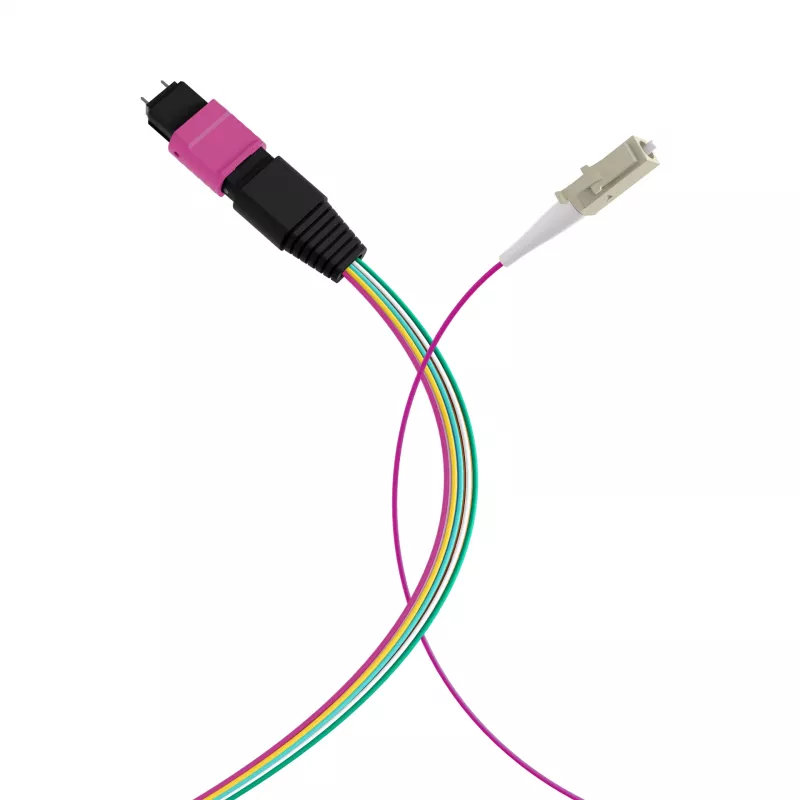 EFB ELEKTRONIK cabo fanout MPO-PLUS(M)-LC OM4 12 fibras tipo B LSZH violeta erika 0,4 m