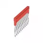 Conector transversal Weidmüller ZQV 1.5N/10 RD, 10 polos, 1,5 mm², vermelho, Wemid, 20 unid.