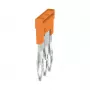 Conector transversal Weidmüller ZQV 2.5N 3, série A, 2,5 mm², 3 polos, laranja