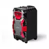 Leicke DJ ROXX TROLLEY PRO sistema de colunas PA portátil com Bluetooth, 100W RMS, woofer de 10 polegadas, luzes LED, trolley, microfone, telecomando