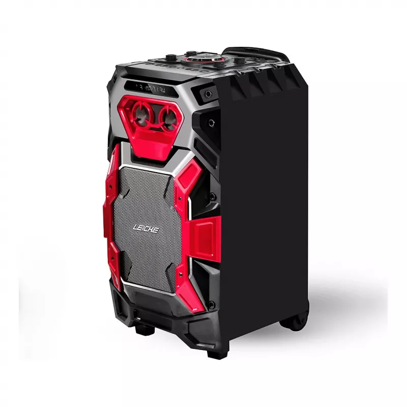 Leicke DJ ROXX TROLLEY PRO sistema de colunas PA portátil com Bluetooth, 100W RMS, woofer de 10 polegadas, luzes LED, trolley, microfone, telecomando