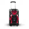 Leicke DJ ROXX TROLLEY PRO sistema de colunas PA portátil com Bluetooth, 100W RMS, woofer de 10 polegadas, luzes LED, trolley, microfone, telecomando