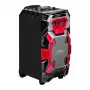 Leicke DJ ROXX TROLLEY PRO sistema de colunas PA portátil com Bluetooth, 100W RMS, woofer de 10 polegadas, luzes LED, trolley, microfone, telecomando