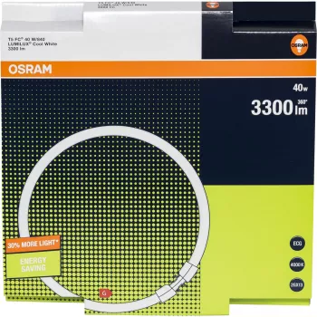Lâmpada fluorescente circular OSRAM LUMILUX T5 FC 40W 840 branco frio 2GX13
